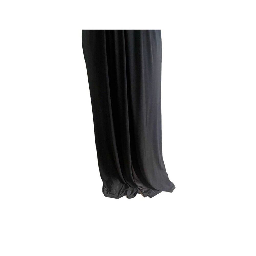 White House Black Market Black Cocktail Party Maxi Dress Size 4 Cross Back - Picture 5 of 12